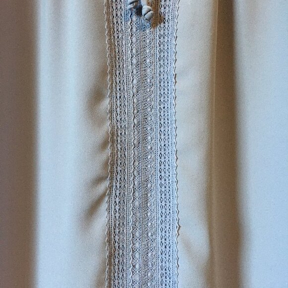 Vintage le chateau Canadian Made Pale Lavender Tie Up Crochet Lace Tank - Picture 5 of 14